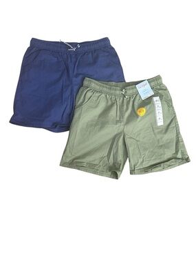 Cat & Jack Green & Blue Adjustable Waist Shorts Set of 2 Size XL 14/16
